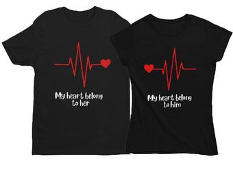 Couples matching tees,husband and wife shirts,personalized gift.