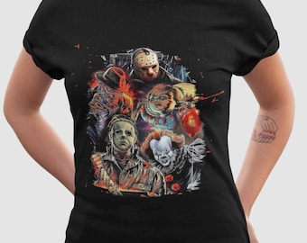 Halloween Horror Movie Characters Unisex T-Shirt