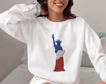 Usa sweatshirt,embroidered usa,independence day,4th of july shirt,fourth of july,july 4th shirt,embroidered flag,usa flag,america shirt.