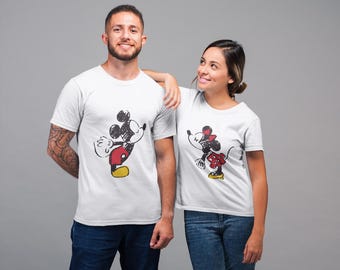 Disney Couple T-Shirts: Mickey and Minnie for Travel and Special Gifts.