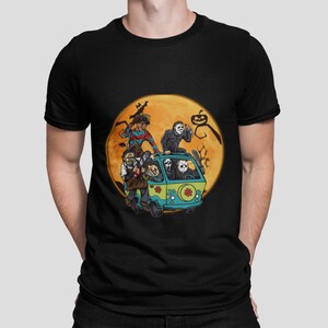 Halloween T-shirt Horror Movie Serial Killers Jason Voorhees Chucky Michael Myers Freddy Krueger