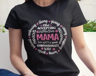 Personalized Mama T-Shirt, Custom Mother's Day Gift