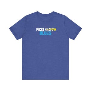 Pickleball Tee, Unisex Pickleball T-shirt, Pickleball Blues, Short Sleeve Pickleball Tee, Blue t-shirt, Cotton Pickleball Tee Shirt