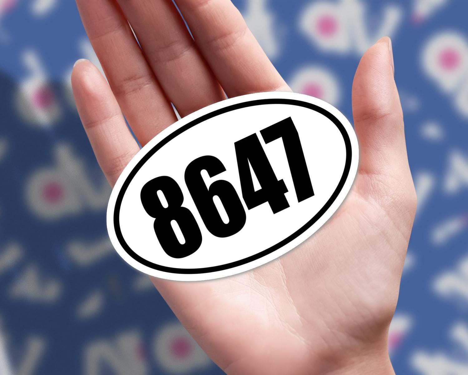 8647 Oval Vinyl Bumper Stickers Decals (3 Pack) - Funny Political