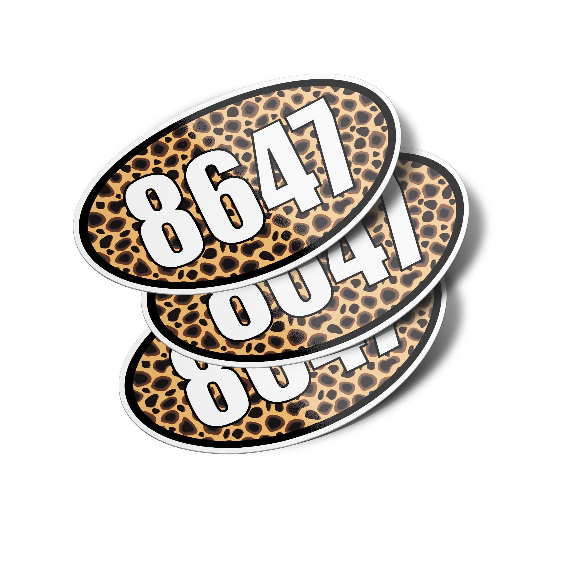 8647 Oval Vinyl Bumper Stickers Decals (3 Pack) - Funny Political