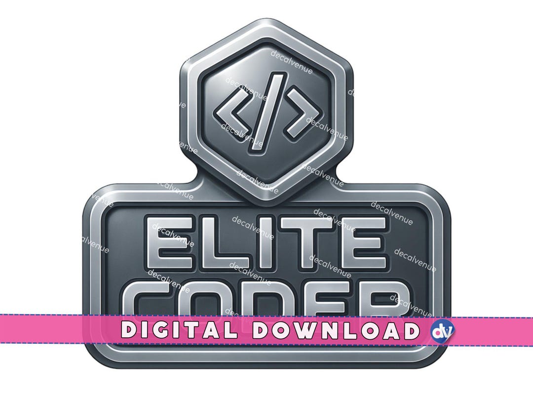 Elite Coder Skill Badge PNG, Futuristic Emblem (digital Download) - Etsy