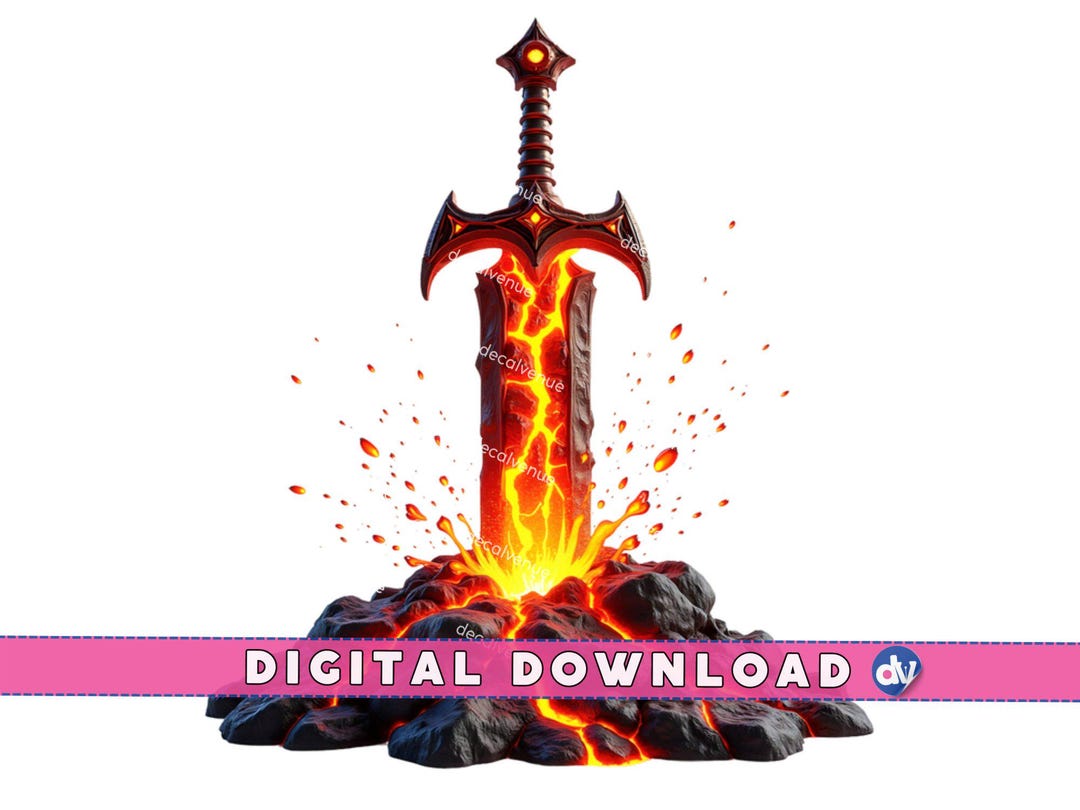 Espada de lava fundida PNG, imágenes prediseñadas de fantasía (descarga ...