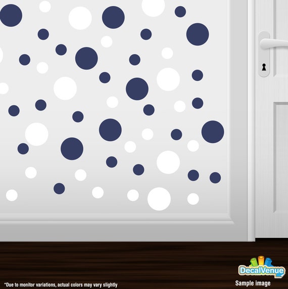 Home Décor Wall Decals & Murals Red Ice Blue Vinyl Polka Dot Wall Decals Circles Stickers Peel