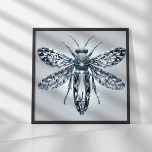 Diamond Firefly Printable Art Digital Download, Wall Art Print | Square Prints | Print up to 30&quot;