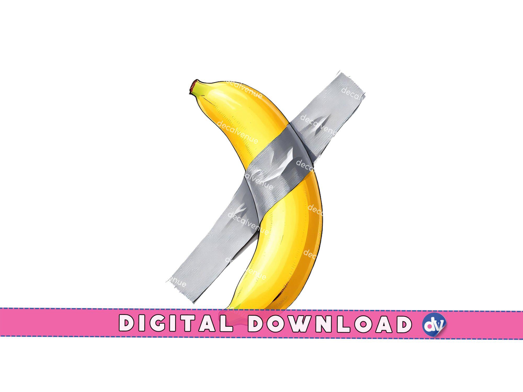 Duct Tape Banana PNG Digital Download Clipart Printable Art Dtg Dtf Mugs T-Shirts Sublimation Design Print Funny