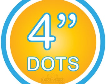 4 inch Polka Dot Circles Wall Decals - Choose colors - Mix and Match dots vinyl stickers 4" four