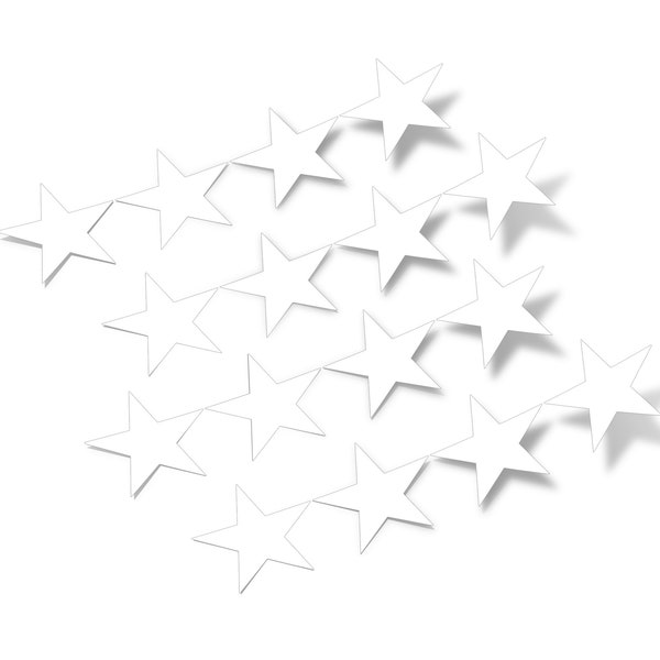 White Stars Vinyl Wall Decal Stickers - Removable Adhesive - Safe on walls - Choose Any Size - star decals - decor