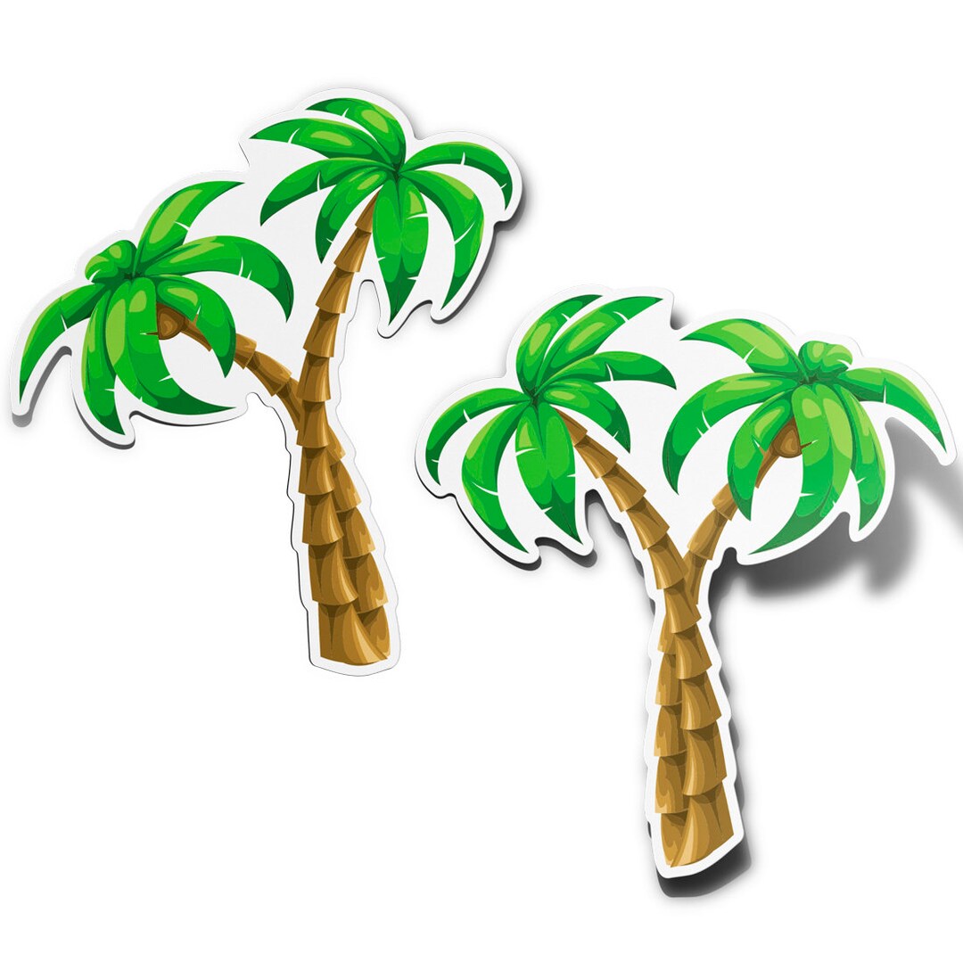 Beautiful Palm Trees Vinyl Bumper Stickers 2 Pack 6 Inch - Etsy