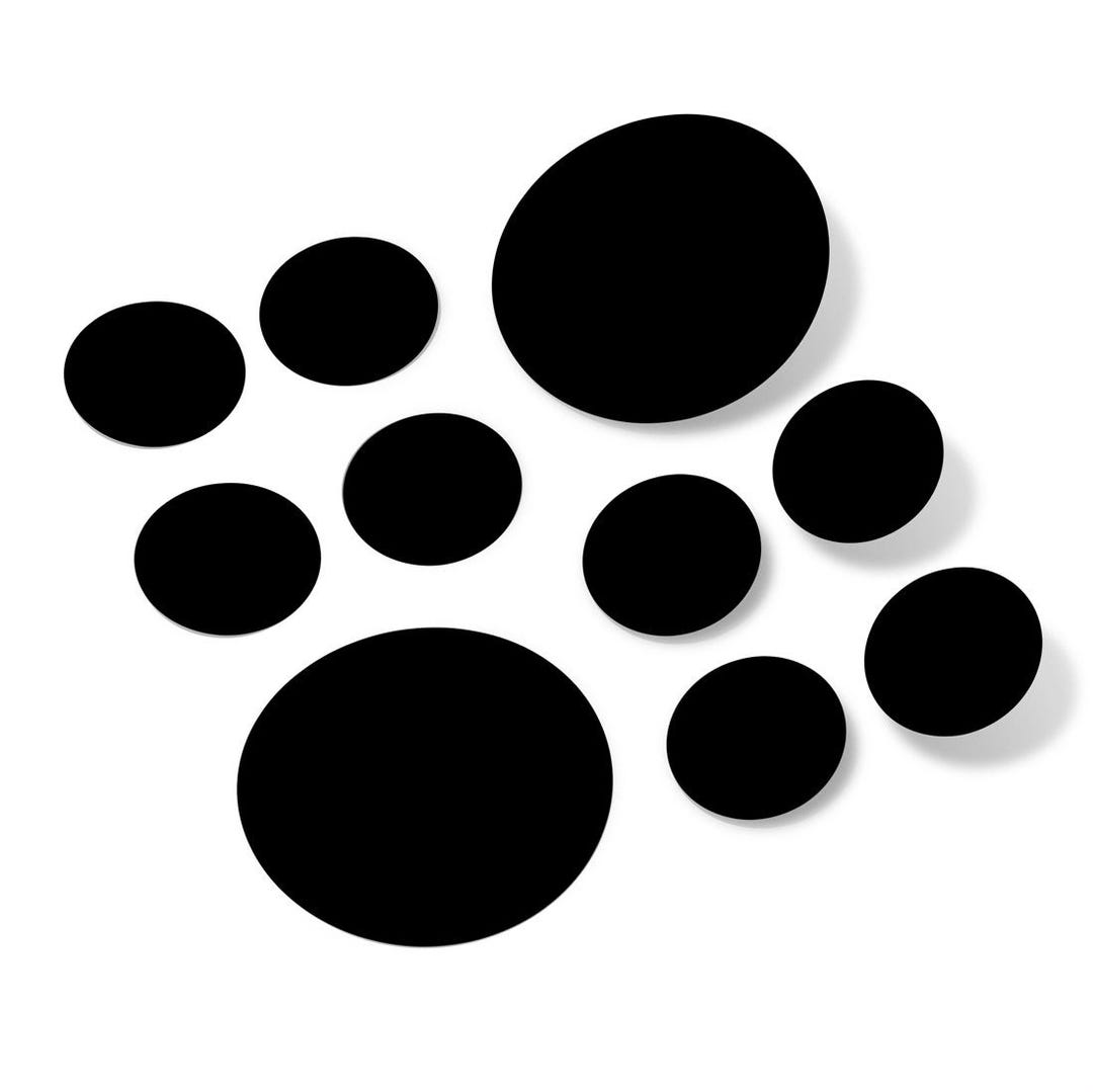 Black Polka Dot Wall Decals, Vinyl Circle Stickers for Nursery, Peel ...