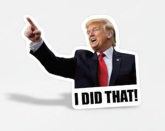 Pegatinas de Trump "Yo lo hice", precio de la gasolina, aranceles, paquete de 25, 50 y 100