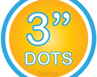 3 inch Polka Dot Circles Wall Decals - Choose colors - Mix and Match dots vinyl stickers 3" three