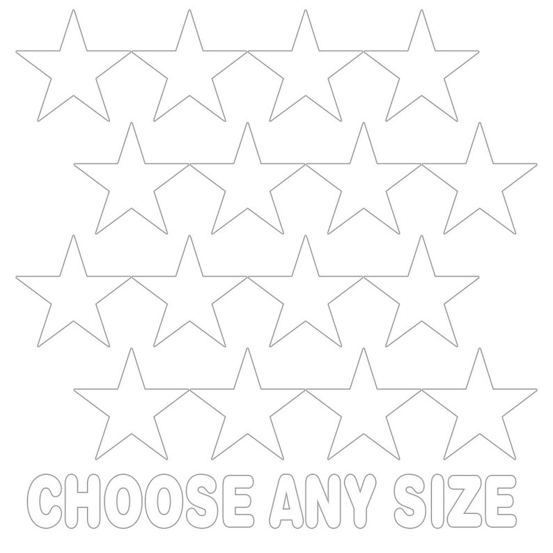 White Stars Vinyl Wall Decal Stickers Removable Adhesive Etsy