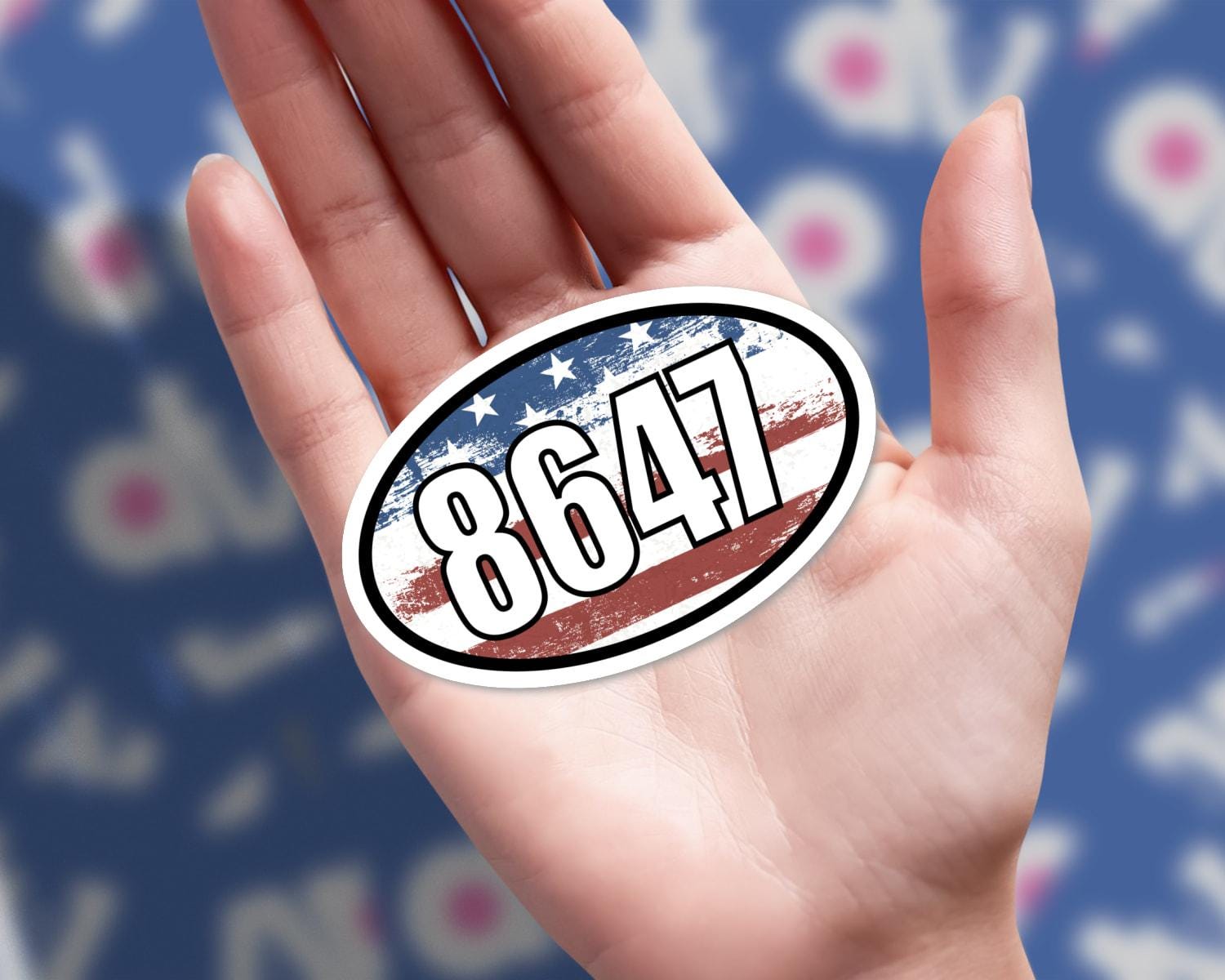 8647 Oval Vinyl Bumper Stickers Decals (3 Pack) - Funny Political