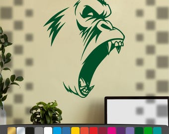 Gorilla stickers for interior and exterior, Gorilla stickers in cut vinyl, Adhesive gorilla home or car decoration