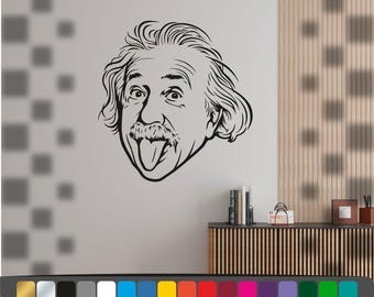 Einstein Wall and Car Stickers, Einstein Die Cut Adhesive Vinyl Decals, Einstein Wall and Car Decor