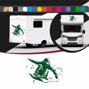 Autocollant snowboard pour camping cars, voitures et murs, Décoration intérieur ou extérieur de snowboard, Stickers en vinyle découpé