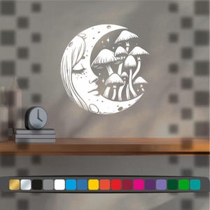champignon autocollant , Stickers voiture, Stickers mur, autocollant drôle, stickers, autocollant champignon, autocollant mur, idée cadeaux