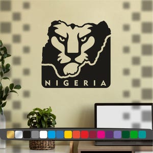 Carte de Nigeria Autocollants pour intérieur et extérieur, Stickers Nigeria en vinyle découpé, Décoration voitures et murs adhésive