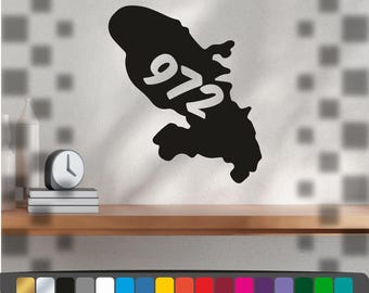 Martinique Motorcycle Sticker, Car Sticker, Martinique Sticker, Stickers, Funny Stickers, Stickers, Stickers, Martinique, Gift Idea