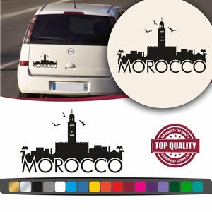 Adesivi Marocco per auto e muri, adesivi Marocco in vinile adesivo ritagliato, decorazione Marocco interni ed esterni