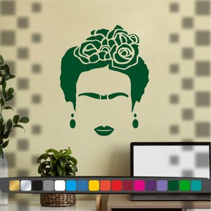Autocollant Frida Kahlo pour murs et voitures, décoration intérieur et extérieur Frida, Stickers de Frida Kahlo découpé en vinyle adhésive