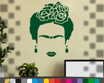 Frida Kahlo sticker for walls and cars, Frida interior and exterior decoration, Frida Kahlo stickers cut into adhesive vinyl