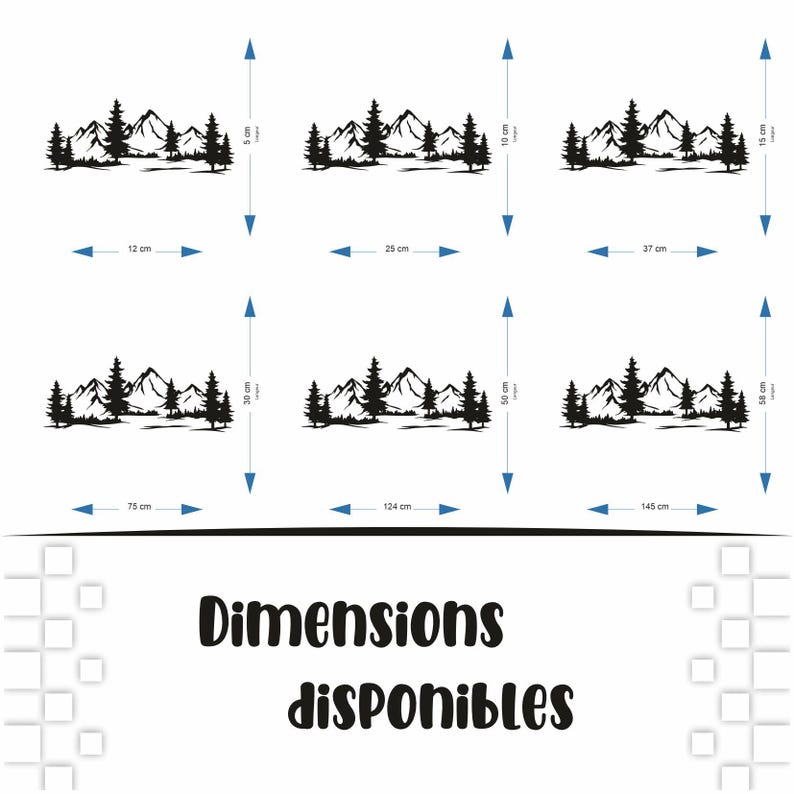 Pack De 2 Grands Autocollants Vinyle Montagne & Boussole - Personnalisables - Pour Camping-car, Fourgon