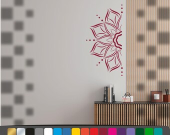 Vinyl die-cut mandala stickers, Mandala stickers for interior and exterior, Adhesive vinyl car and wall decoration