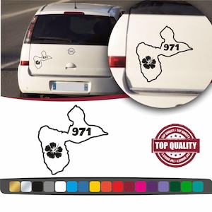 Guadeloupe-Aufkleber für innen und außen, Guadeloupe-Aufkleber für Wände und Autos aus selbstklebendem Vinyl, Wanddekoration