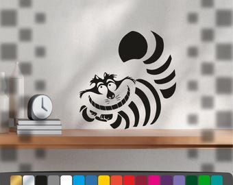 Alice in Wonder land Cat Car and Wall Stickers, Alice in Wonder land Movie Cat Decals Die Cut Vinyl, Cat Decoration