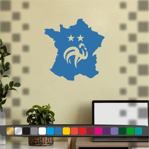 Autocollant carte de France pour voitures, camping car et murs, Stickers carte de France avec le coque en vinyle découpé, idée cadeau France