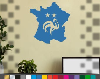 France map sticker for cars, camper vans and walls, France map stickers with cut vinyl shell, France gift idea