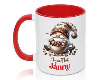 Personalized Christmas Mug – Coffee Elf – Humorous Coffee Mug – Name or Text of Your Choice – Christmas Gift for Coffee Lovers – AAA Quality