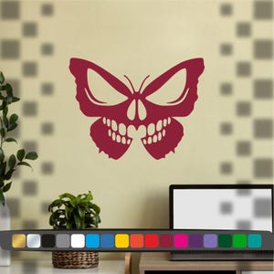 Autocollant de papillon pour voitures et murs, Décoration halloween pour voitures et murs, Sticker papillon découpé en vinyle pour halloween