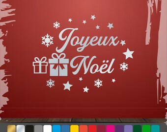 Merry Christmas Stickers, Decorative Stickers for Windows & Walls, Christmas Adhesive Vinyl for Interior and Exterior