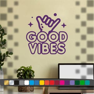 Autocollant ondes positives pour murs et voitures, Stickers phrases positives en vinyle découpé, décoration intérieur et extérieur