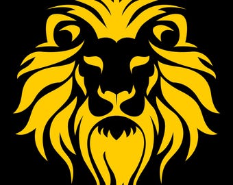 Lion stickers for cars and walls, Die-cut adhesive vinyl lion sticker, Indoor and outdoor decoration, Vinyl lion