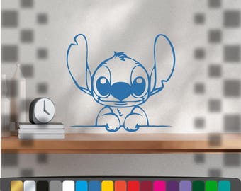 Stitch Stickers for Interior and Exterior, Stitch Die Cut Vinyl Stickers, Stitch Decoration for Cars and Walls in Vinyl