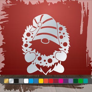Lutin Stickers Noël Pour fenêtres et murs, Autocollant fenêtre pour Noël en vinyle adhésive, Décoration intérieur et extérieur Lutin