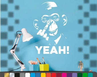 Monkey Stickers, Car sticker, monkey sticker, fuck you stickers, Stickers, funny sticker, funny stickers, fuck you, Sticker