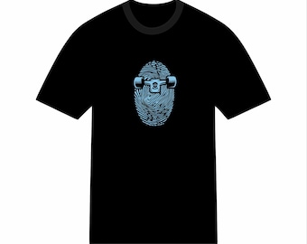 Fingerprint skate t-shirt – 100% cotton – Urban and modern style – Unique design for a creative and original look