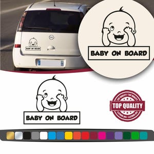 Personalizowane naklejki Baby on board na małe stopy na samochody, naklejki Baby on board z ciętego samoprzylepnego winylu, dekoracja zewnętrzna