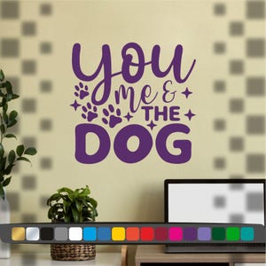 Autocollant moi toi et le chien pour murs et voitures, sticker décorative pour intérieur et extérieur en vinyle découpé, amoureux des chien