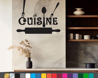 The Chef's Kitchen wall sticker, The Chef's Kitchen sticker in adhesive vinyl cut, Kitchen or living room decoration The Chef's Kitchen