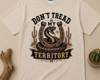 Dont Tread In my Territory Bold Graphic Snake Tee